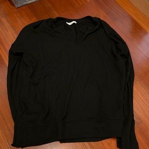 Black soft long sleeve top
